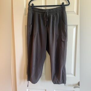 RBX Womens L Activewear Charcoal Cargo Pants